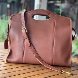 Vintage Coach Zip Top Shopper British Tan EUC tote purse bag shoulder crossbody